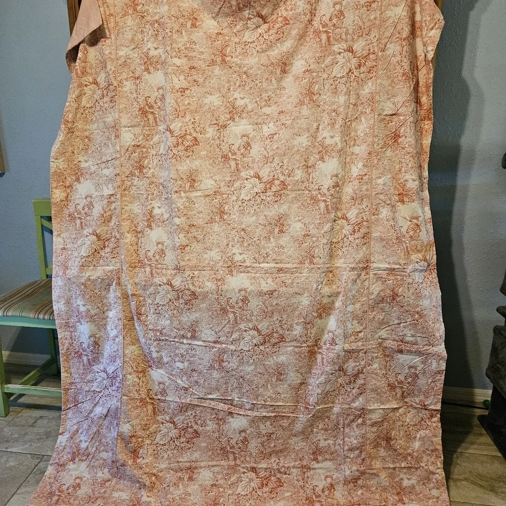 The Chandler Collection Duvet Cover Red & White Toile With Striped Reverse Twin